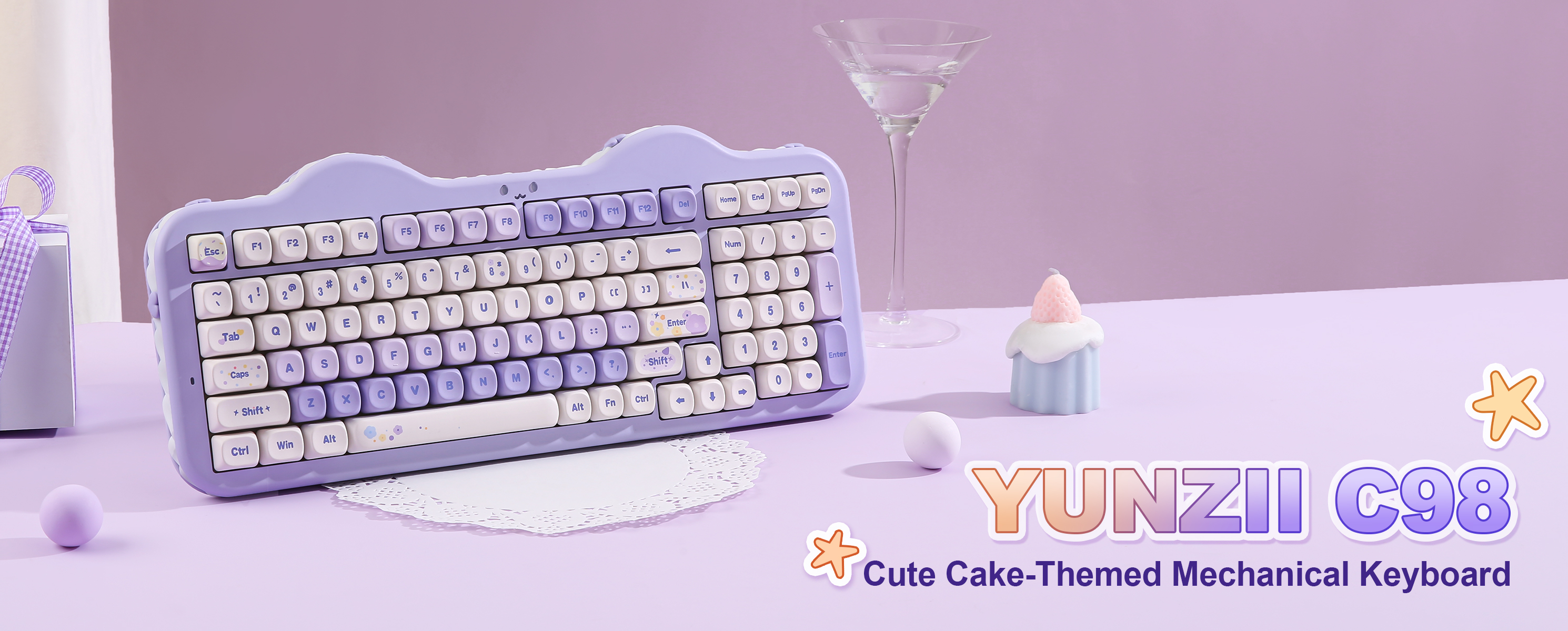 Amazon.com: YUNZII C98 Wireless Mechanical Keyboard with Number